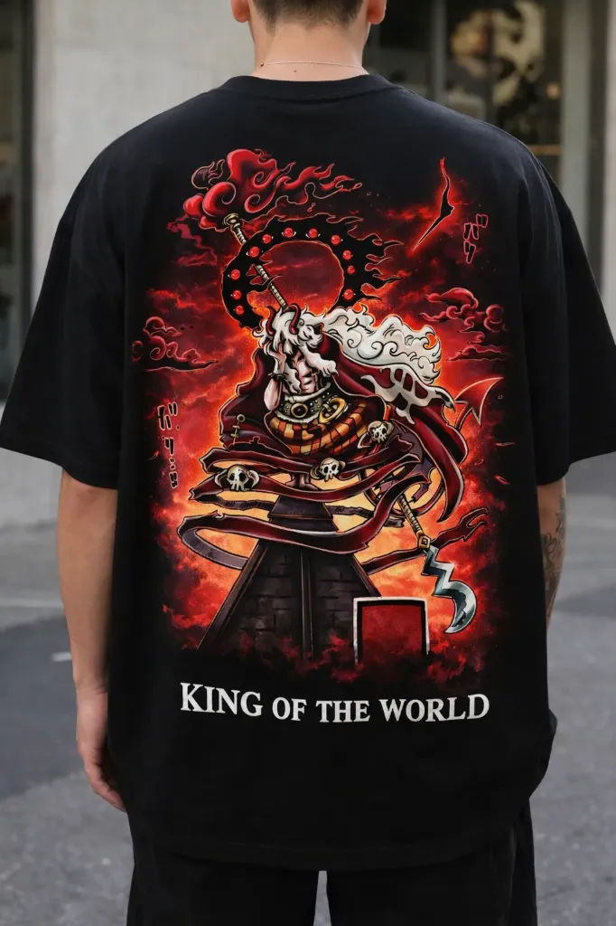 KING OF THE WORLD PRINT T-SHIRT (S)