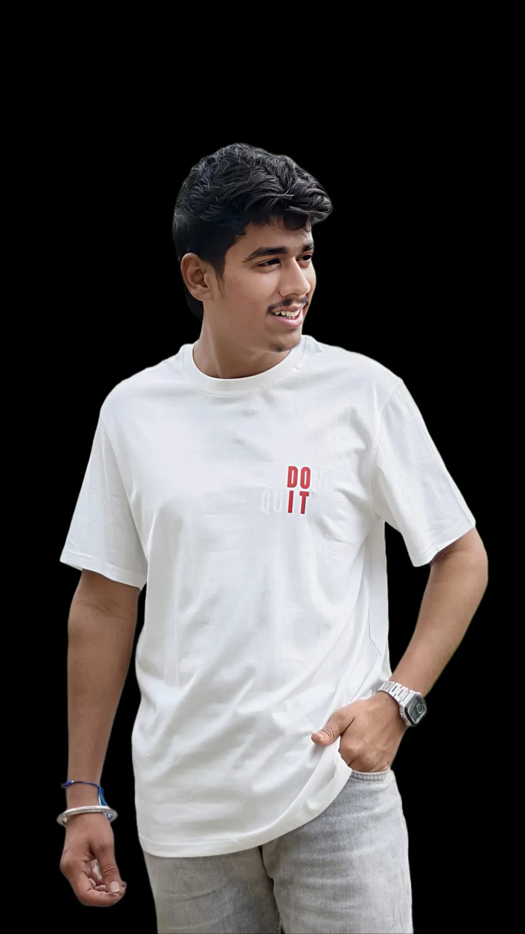 Round Neck Printed T-Shirt (S)